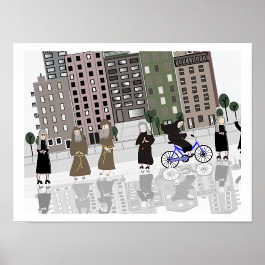 Katholieke nonnen en monniken Retro Art Poster (Voorkant)