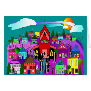 Katholieke nonnen Kunst "Kop naar de kerk"