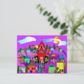 Katholieke nonnen Kunst "Kop naar de kerk" Briefkaart (Staand voorkant)