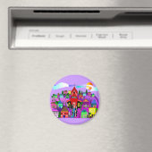 Katholieke nonnen Kunst "Kop naar de kerk" Magneet (Insitu (Vaatwasser))