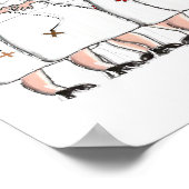 Katholieke nonnen Pen & Inkt Poster Kunst (Hoek)