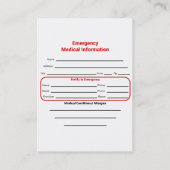 Katholieke Noodcontactkaart Contactkaartje (Achterkant)