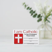 Katholieke Noodcontactkaart Contactkaartje (Staand voorkant)
