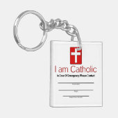 Katholieke Noodcontactkaart Sleutelhanger (Voorkant Links)
