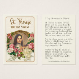 Katholieke Novena naar St. Therese de Kleine Bloem Visitekaartje
