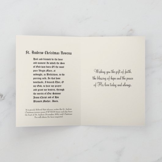 Katholieke Novena St. Andrew van Kerstmis van de Kaart (Binnen)