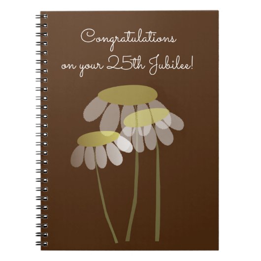 Katholieke Nun 25th Jubilee Daisies Notitieboek (Voorkant)