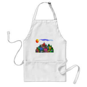 Katholieke Nun Art Gifts: "Nuns of the Village" Standaard Schort