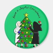 Katholieke Nun Art Kaarten en geschenken Magneet (Voorkant)