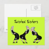 Katholieke Nun Gifts "Twisted Sisters" Design Briefkaart (Voorkant / Achterkant)