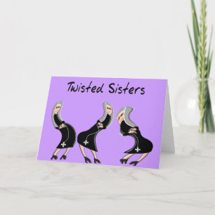 Katholieke Nun Gifts "Twisted Sisters" Design Kaart