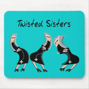 Katholieke Nun Gifts "Twisted Sisters" Design Muismat