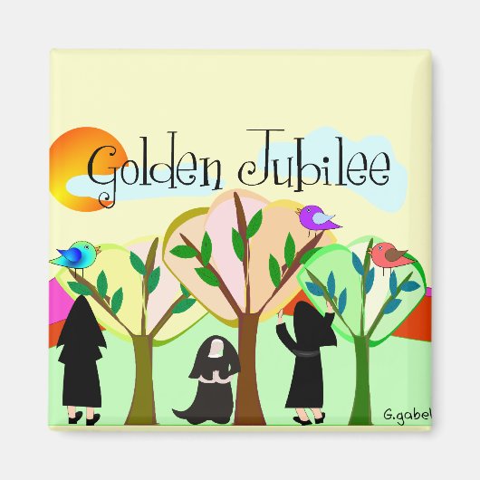 Katholieke Nun Golden Jubilee Gifts Magneet (Voorkant)