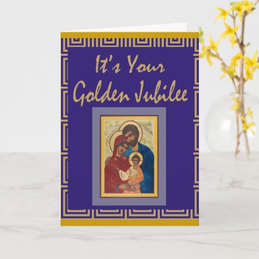 Katholieke Nun Golden Jubilee Kaarten (Gele Bloem)