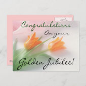 Katholieke Nun "Golden Jubilee" Kaarten & cadeautj (Voorkant / Achterkant)