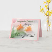 Katholieke Nun "Golden Jubilee" Kaarten & cadeautj (Gele Bloem)