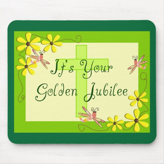 Katholieke Nun Golden Jubilee Kaarten Muismat (Voorkant)