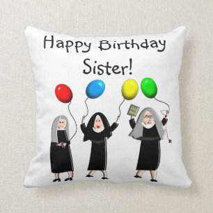 Katholieke Nuns Birthday Pillow Kussen