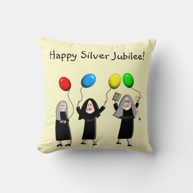 Katholieke Nuns Silver Jubilee Pillow Kussen (Voorkant)