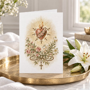 Katholieke Onbevlekte & Droevige Hart van Maria Kaart