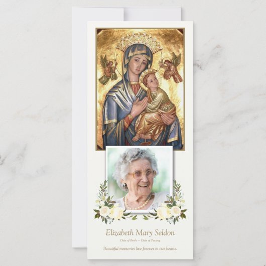 Katholieke Onze Lieve Vrouw Uitvaart Dank u kaart (Voorkant)