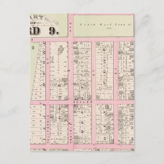 Katholieke Orphan Asylum Atlas Map van Rhode Islan Briefkaart (Voorkant)