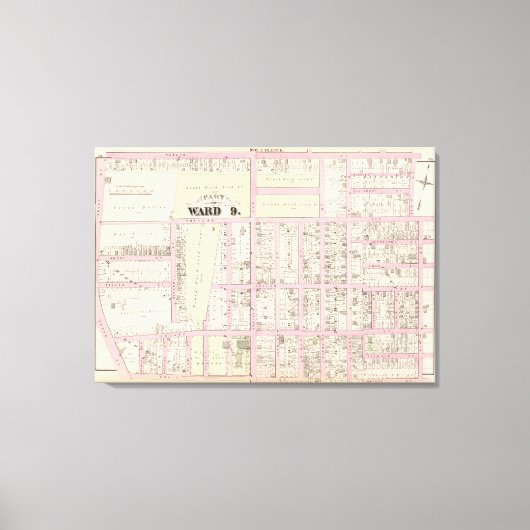 Katholieke Orphan Asylum Atlas Map van Rhode Islan Canvas Afdruk (Voorkant)