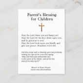 Katholieke Ouderlijke Zegeningen Kinderen Heilige  Visitekaartje (Achterkant)