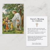 Katholieke Ouderlijke Zegeningen Kinderen Heilige  Visitekaartje (Voorkant / Achterkant)