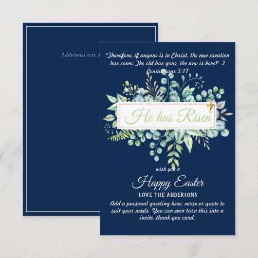 Katholieke PAASKAARTEN Religieuze Bijbeltekst Bijb (Voorkant / Achterkant)