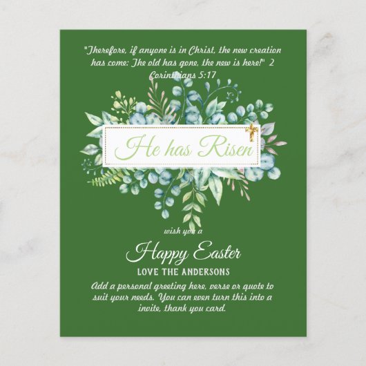 Katholieke PAASKAARTEN Religieuze Bijbeltekst Bijb (Voorkant)