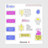 Katholieke paaskleurige Latijnse Mass Sticker (Vel)