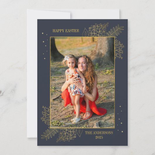 Katholieke Pasen Jezus opstanding Familiefoto Feestdagenkaart (Achterkant)