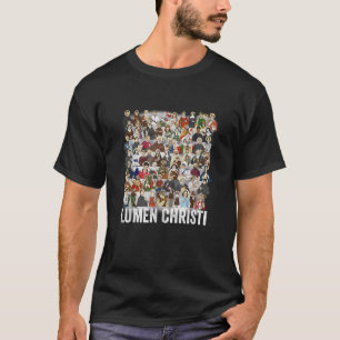 Katholieke Patroonheiligen Latijn Religieus T-shirt