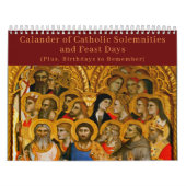 Katholieke plechtigheden & Feestdagen Kalender (Hoes)