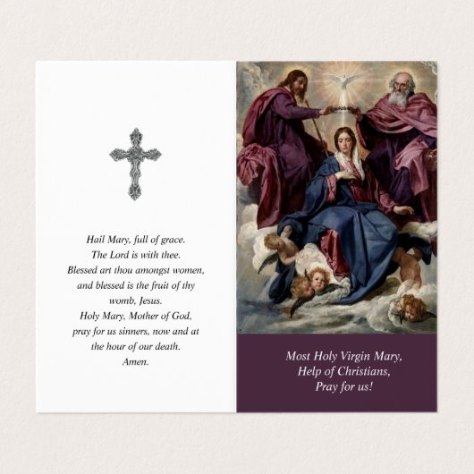 Katholieke Prayer Kaarten | Coronatie (Buitenkant ongevouwen)