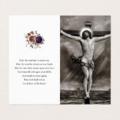 Katholieke Prayer Kaarten | Crucifixatie van Jezus (Buitenkant ongevouwen)