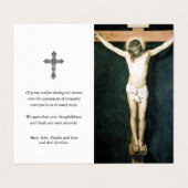 Katholieke Prayer Kaarten | Crucifixatie van Jezus (Buitenkant ongevouwen)