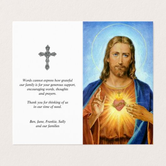 Katholieke Prayer Kaarten | Devotie (Buitenkant ongevouwen)