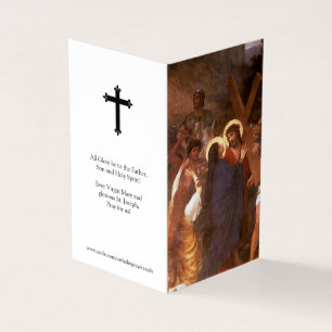 Katholieke Prayer Kaarten Draag van het kruisje