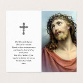 Katholieke Prayer Kaarten | Kroon Thorns (Buitenkant ongevouwen)