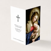 Katholieke Prayer Kaarten | Madonna en kind (Buitenkant)