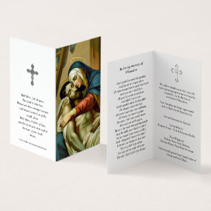 Katholieke Prayer Kaarten Mary Cradles Jesus 1