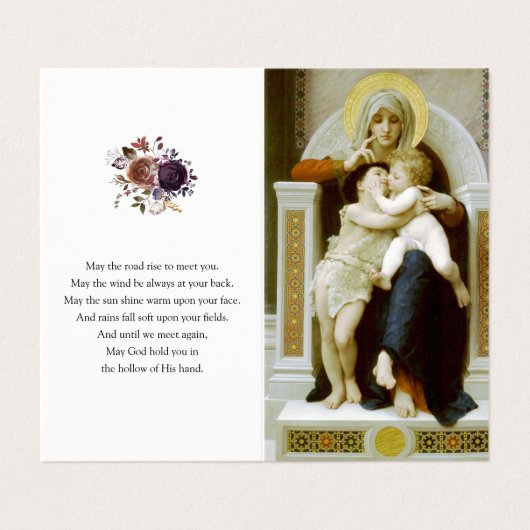 Katholieke Prayer Kaarten | Mary, Jezus en St. Joh (Buitenkant ongevouwen)