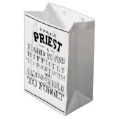 Katholieke PRIEST Bedankt Cadeaud Medium Cadeauzakje (Voorkant Gekanteld)