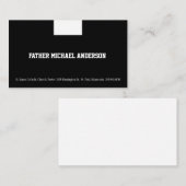 Katholieke priest Black Clergy Collar Religieuze B Visitekaartje (Voorkant / Achterkant)