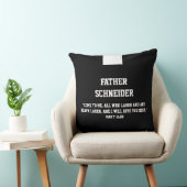 Katholieke priest Black Clergy Collar Scripting Kussen (Stoel)