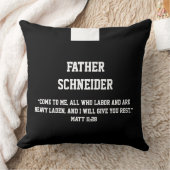 Katholieke priest Black Clergy Collar Scripting Kussen (Deken)