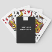 Katholieke priest Clergy Latijn Funny Phrase Pokerkaarten (Achterkant)