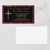 Katholieke Priest Crucifix Marble Scripting Quote Visitekaartje (Voorkant / Achterkant)